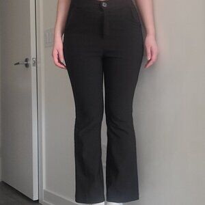 Black Stretch Bootcut Slacks Workwear Office